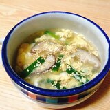 卵と椎茸とニラの中華スープ